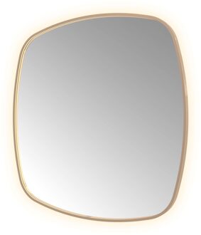 Hotbath Spiegel Hotbath &MORE 120x120 cm LED-Verlichting Spiegelverwarming Deens Ovaal Geborsteld Koper PVD