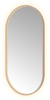 Hotbath Spiegel Hotbath &MORE 120x60 cm LED-Verlichting Spiegelverwarming Ovaal Geborsteld Koper PVD