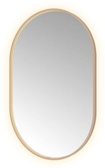 Hotbath Spiegel Hotbath &MORE 120x80 cm LED-Verlichting Spiegelverwarming Ovaal Geborsteld Koper PVD