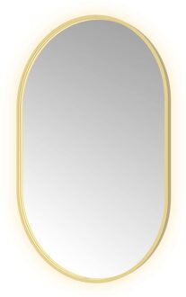 Hotbath Spiegel Hotbath &MORE 120x80 cm LED-Verlichting Spiegelverwarming Ovaal Geborsteld Messing PVD