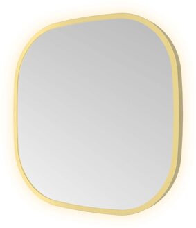Hotbath Spiegel Hotbath &MORE 40x40 cm LED-Verlichting Deens Ovaal Geborsteld Geborsteld Messing PVD