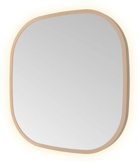 Hotbath Spiegel Hotbath &MORE 40x40 cm LED-Verlichting Deens Ovaal Geborsteld Koper PVD