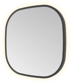 Hotbath Spiegel Hotbath &MORE 40x40 cm LED-Verlichting Deens Ovaal Geborsteld Zwart PVD