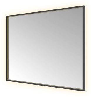 Hotbath Spiegel Hotbath &MORE 80x100 cm LED-Verlichting Spiegelverwarming Rechthoek Geborsteld Zwart PVD