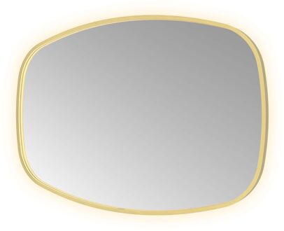 Hotbath Spiegel Hotbath &MORE 80x120 cm LED-Verlichting Spiegelverwarming Deens Ovaal Geborsteld Messing PVD