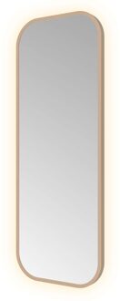 Hotbath Spiegel Hotbath &MORE 80x30 cm LED-Verlichting Rechthoek Afgerond Geborsteld Koper PVD