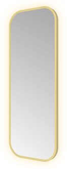 Hotbath Spiegel Hotbath &MORE 80x30 cm LED-Verlichting Rechthoek Afgerond Geborsteld Messing PVD