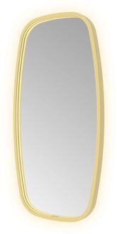 Hotbath Spiegel Hotbath &MORE 80x40 cm LED-Verlichting Spiegelverwarming Deens Ovaal Geborsteld Messing PVD