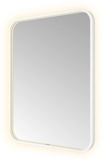 Hotbath Spiegel Hotbath &MORE 80x60 cm LED-Verlichting Spiegelverwarming Rechthoek Afgerond Mat Wit