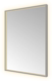 Hotbath Spiegel Hotbath &MORE 80x60 cm LED-Verlichting Spiegelverwarming Rechthoek Geborsteld Gunmetal