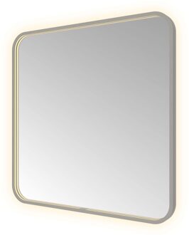 Hotbath Spiegel Hotbath &MORE 80x60 cm LED-Verlichting Spiegelverwarming Vierkant Geborsteld Gunmetal