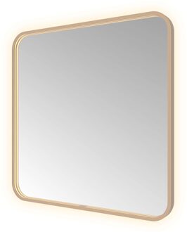 Hotbath Spiegel Hotbath &MORE 80x60 cm LED-Verlichting Spiegelverwarming Vierkant Geborsteld Koper PVD