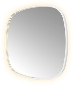 Hotbath Spiegel Hotbath &MORE 80x80 cm LED-Verlichting Spiegelverwarming Deens Ovaal Mat Wit
