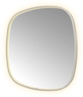 Hotbath Spiegel Hotbath &MORE 80x80 cm LED-Verlichting Spiegelverwarming Deens Ovaal RVS