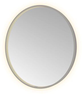 Hotbath Spiegel Hotbath &MORE 80x80 cm LED-Verlichting Spiegelverwarming Rond Geborsteld Gunmetal