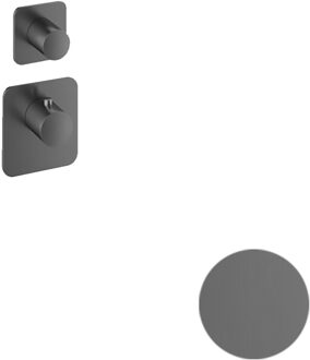 Hotbath Thermostaat Gal High Flow met 1 Stopkraan Geborsteld Gunmetal PVD