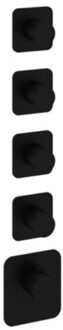 Hotbath Thermostaat Gal High Flow met 4 Stopkranen Mat Zwart