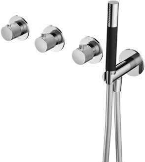 Hotbath Thermostatische Douche/Badkraan Hotbath Cobber X Inbouw Met 2 Stopkranen En Handdouche Chroom