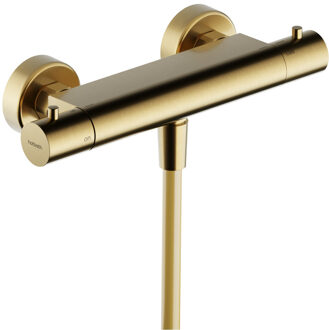 Hotbath Thermostatische Douchemengkraan Hotbath Ace Met 1/2 Doucheslang Onder aansluiting 26.6 Cm Geborsteld Messing PVD