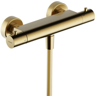 Hotbath Thermostatische Douchemengkraan Hotbath Ace Met 1/2 Doucheslang Onder aansluiting 26.6 Cm Geborsteld Messing PVD