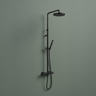 Hotbath Thermostatische Stortdoucheset Hotbath Ace Geborsteld Zwart PVD