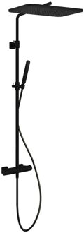 Hotbath Thermostatische Stortdoucheset Hotbath Gal 128 cm Met Hoofddouche 40 cm Mat Zwart