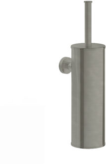 Hotbath Toiletborstelgarnituur Hotbath Cobber Wandmodel Geborsteld Nikkel