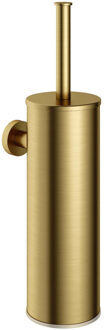 Hotbath Toiletborstelhouder Hotbath Cobber X Wandmodel Geborsteld Messing PVD