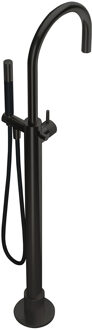Hotbath Vrijstaande Badkraan Hotbath Cobber X Met Doucheslang en Handdouche Mat Zwart