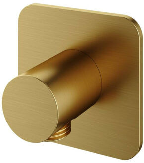 Hotbath Wanduitlaat Hotbath Gal Vierkant Geborsteld Messing PVD