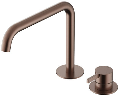 Hotbath Wastafel Mengkraan ace 2-gats Met draaibare uitloop 20 cm Geborsteld Koper PVD