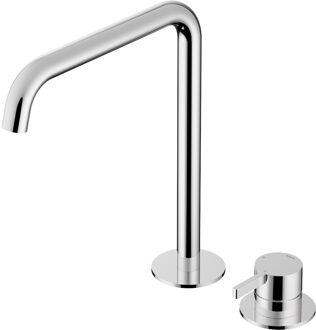 Hotbath Wastafel Mengkraan Hotbath ace 2-gats Met draaibare uitloop 28 cm Chroom