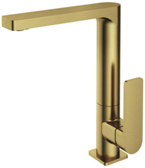 Hotbath Wastafelkraan Gal Met Draaibare Uitloop 25 cm Geborsteld Messing PVD