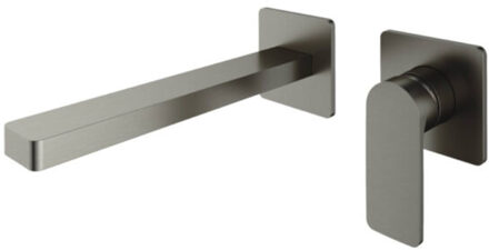 Hotbath Wastafelkraan Hotbath Gal Inbouw Mengkraan 18 cm Geborsteld Nikkel PVD Excl. Inbouwdeel