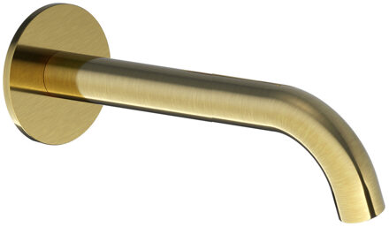 Hotbath Wastafelkraan Uitloop Hotbath Cobber Rond 15 cm Geborsteld Messing PVD