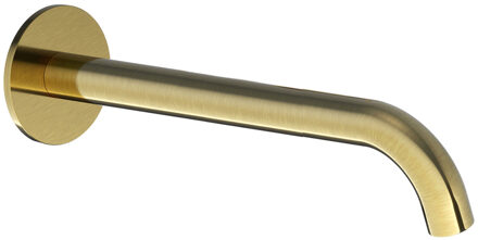 Hotbath Wastafelkraan Uitloop Hotbath Cobber Rond 25 cm Geborsteld Messing PVD