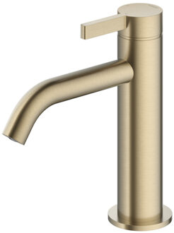 Hotbath Wastafelmengkraan Ace 1-Hendel Gebogen 15.5 cm Geborsteld Messing PVD