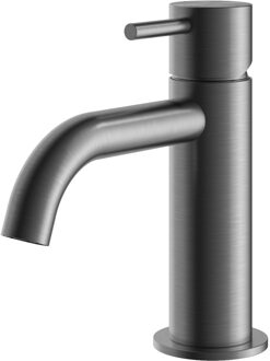 Hotbath Wastafelmengkraan Archie Zonder Waste Geborsteld Gunmetal PVD