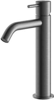 Hotbath Wastafelmengkraan Archie Zonder Waste Middel Geborsteld Gunmetal PVD