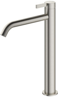 Hotbath Wastafelmengkraan Hotbath Ace 1-Hendel Gebogen 28 cm Geborsteld Nikkel