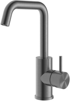 Hotbath Wastafelmengkraan Hotbath Archie Met Draaibare Uitloop Zonder Waste Geborsteld Gunmetal PVD