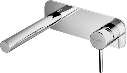 Hotbath Wastafelmengkraan Hotbath Buddy inbouw 3+3 inbouwsysteem 1-hendel Recht 17 cm Chroom