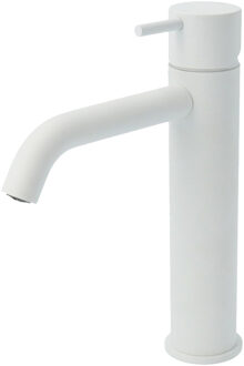 Hotbath Wastafelmengkraan Hotbath Cobber 1-hendel Gebogen 21.6 cm Mat Wit