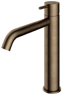 Hotbath Wastafelmengkraan Hotbath Cobber 1-hendel Gebogen 28.6 cm Verouderd Messing Living Colours