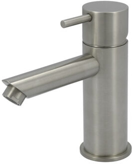 Hotbath Wastafelmengkraan Hotbath Cobber 1-hendel Recht 14.3 cm Geborsteld Nikkel