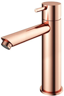 Hotbath Wastafelmengkraan Hotbath Cobber 1-hendel Recht 21.6 cm Roze Goud