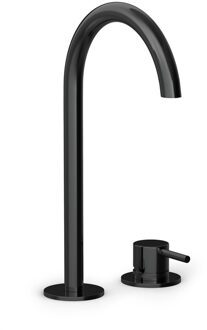 Hotbath Wastafelmengkraan Hotbath Cobber 2 Gats Hoog Gepolijst Zwart PVD