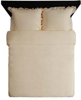 Hotel Home Collection - Dekbedovertrek - Dorothy - 140x200/220 +1*60x70 cm - Creme Wit