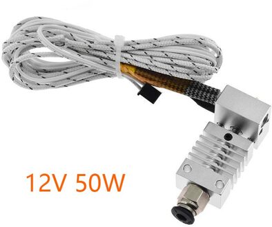 Hotend Extruder Kit Lange Afstand V6 Extrusie 12V/24V 50W J-Head Warmte Breken Keel 1.75 Mm Voor Ender 3 CR10 CR-10S Printer 12V 50W