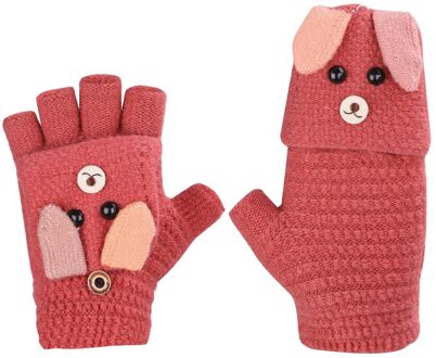 Hotest Kinderen Jongen Meisjes Leuke Vijf Vingers Fluwelen Cartoon Jongen Meisjes Mode Warme Gebreide Handschoenen Mode Handschoenen